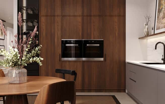 Дизайн и ремонт квартиры в ЖК Врубеля 4 в стиле французская классика. Кухня-гостиная, фото 13