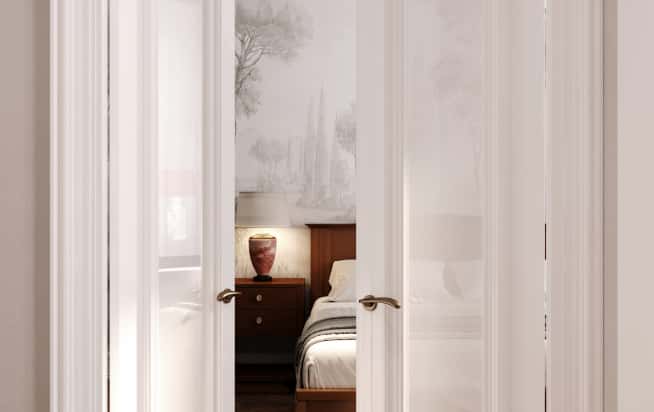 Дизайн и ремонт квартиры в ЖК Врубеля 4 в стиле французская классика. Спальня, фото 2