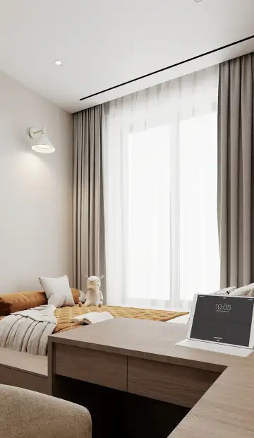 ЖК West Garden. Мы выбрали спокойную цветовую палитру для оформления комнаты