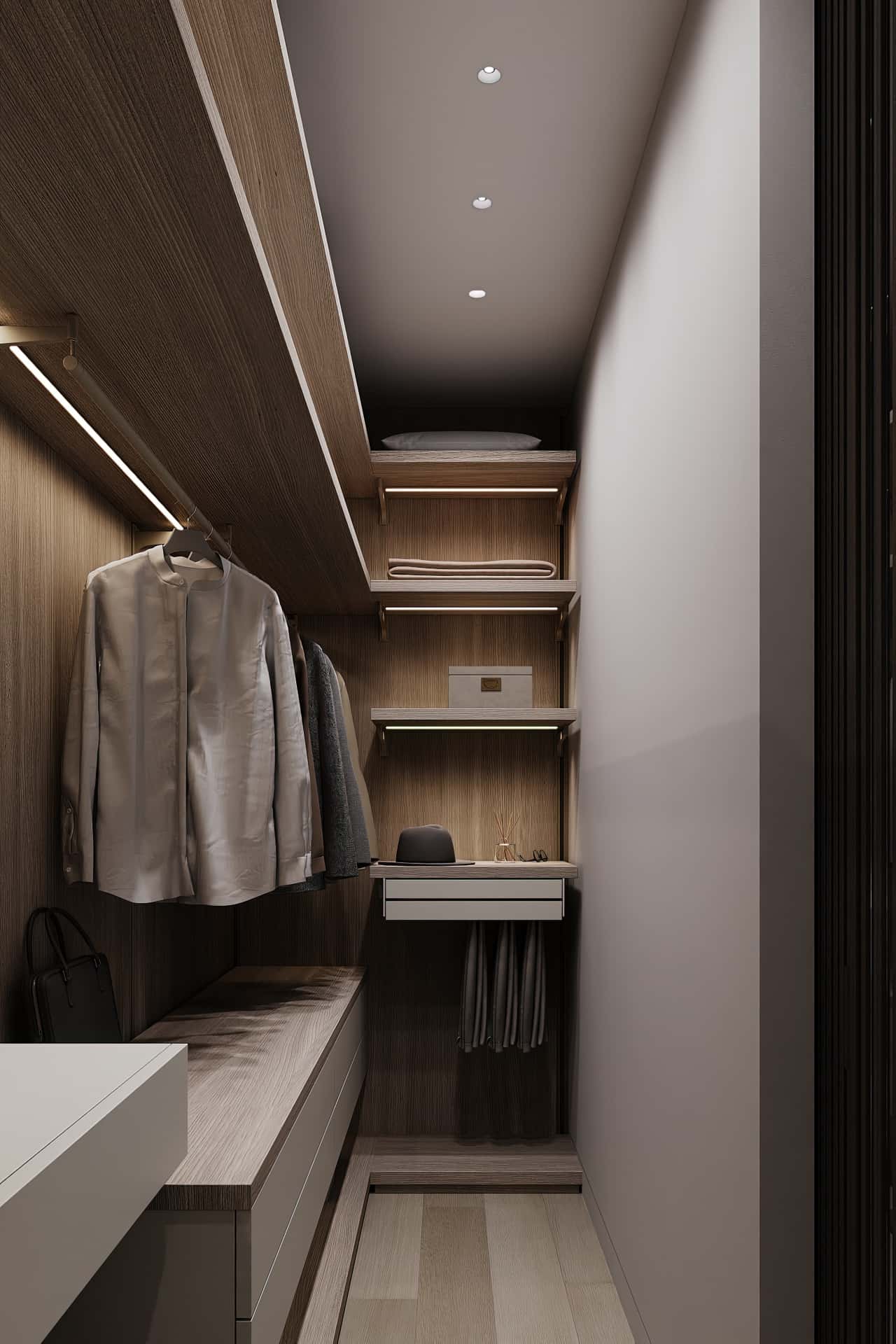Дизайн и ремонт квартиры в ЖК Зорге 9 — Гармония перемен, 66 м2. Гардеробная, фото 5