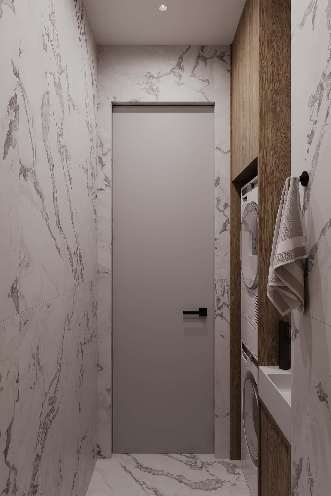 Дизайн и ремонт квартиры в ЖК Зорге 9 — Гармония перемен, 66 м2. Гостевой санузел, фото 5