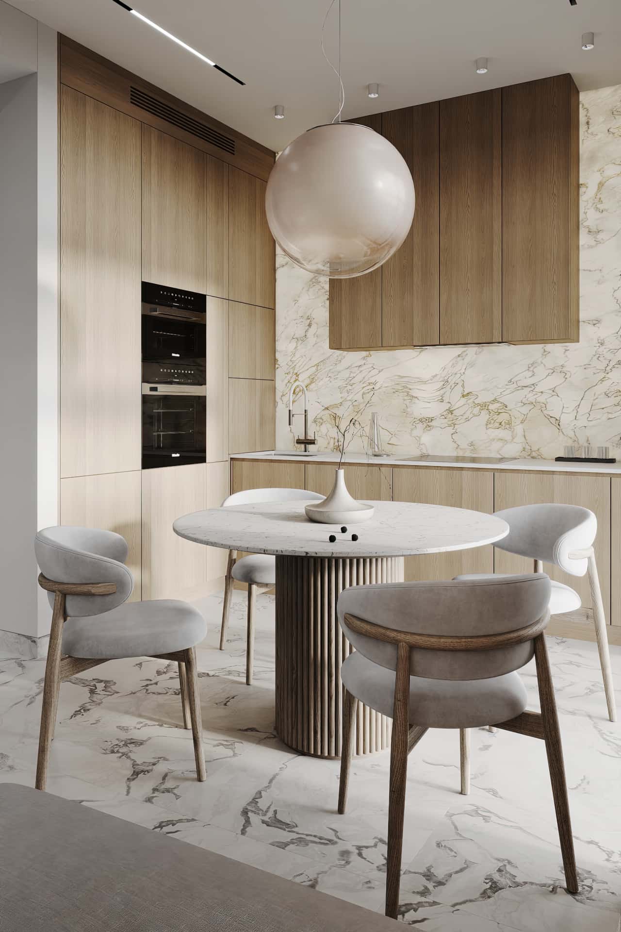 Дизайн и ремонт квартиры в ЖК Зорге 9 — Гармония перемен, 66 м2. Кухня-гостиная, фото 10