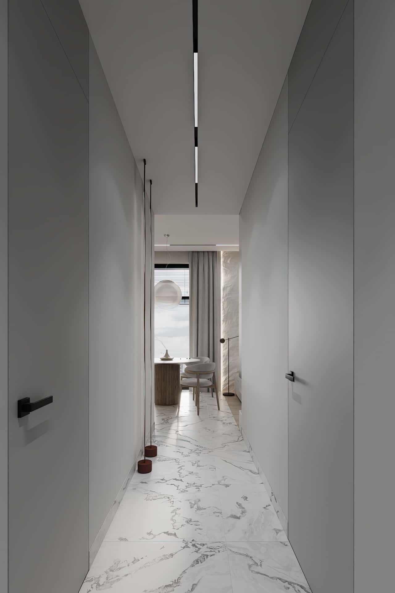 Дизайн и ремонт квартиры в ЖК Зорге 9 — Гармония перемен, 66 м2. Прихожая и коридор, фото 11