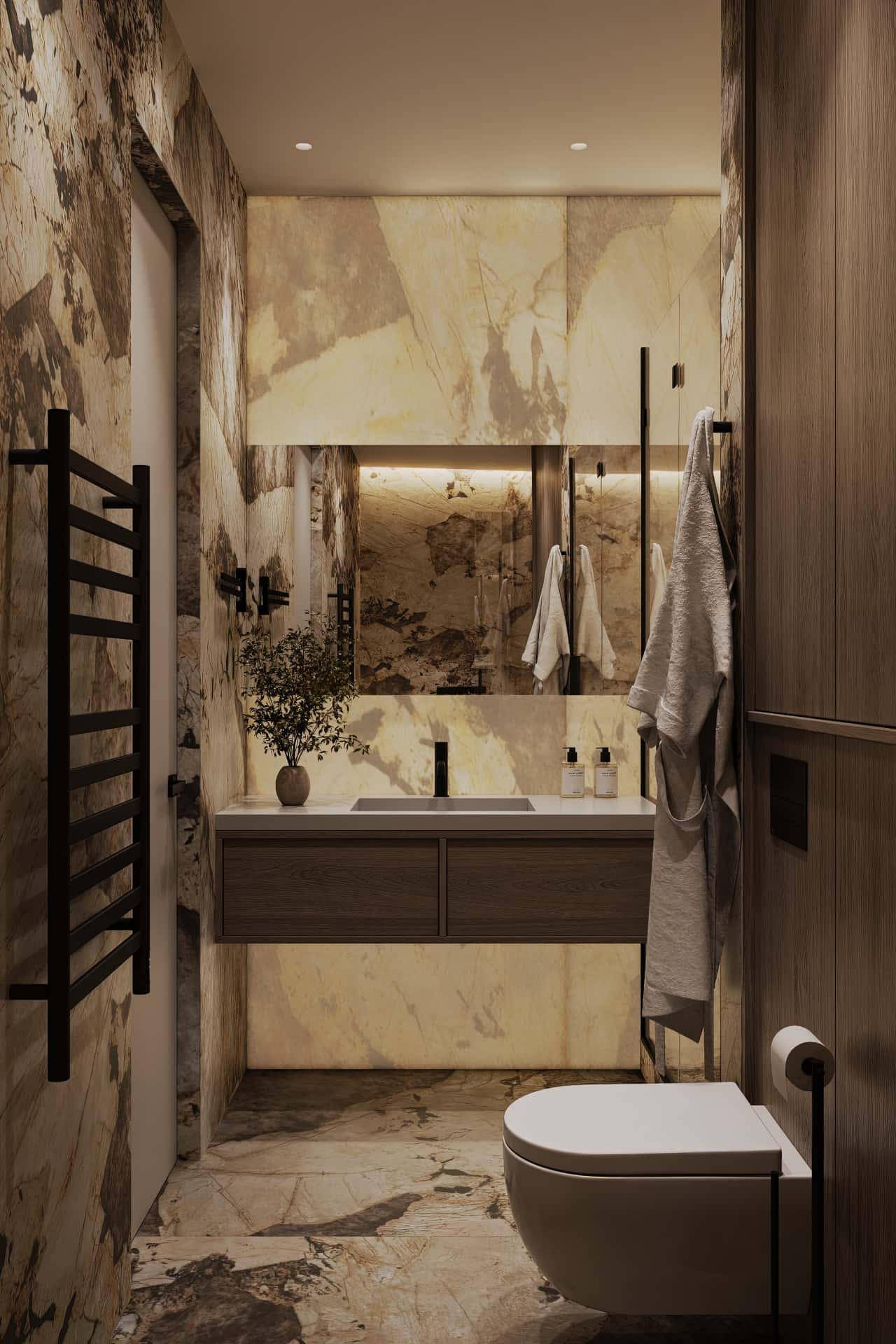 Дизайн и ремонт квартиры в ЖК Зорге 9 — Гармония перемен, 66 м2. Ванная, фото 8