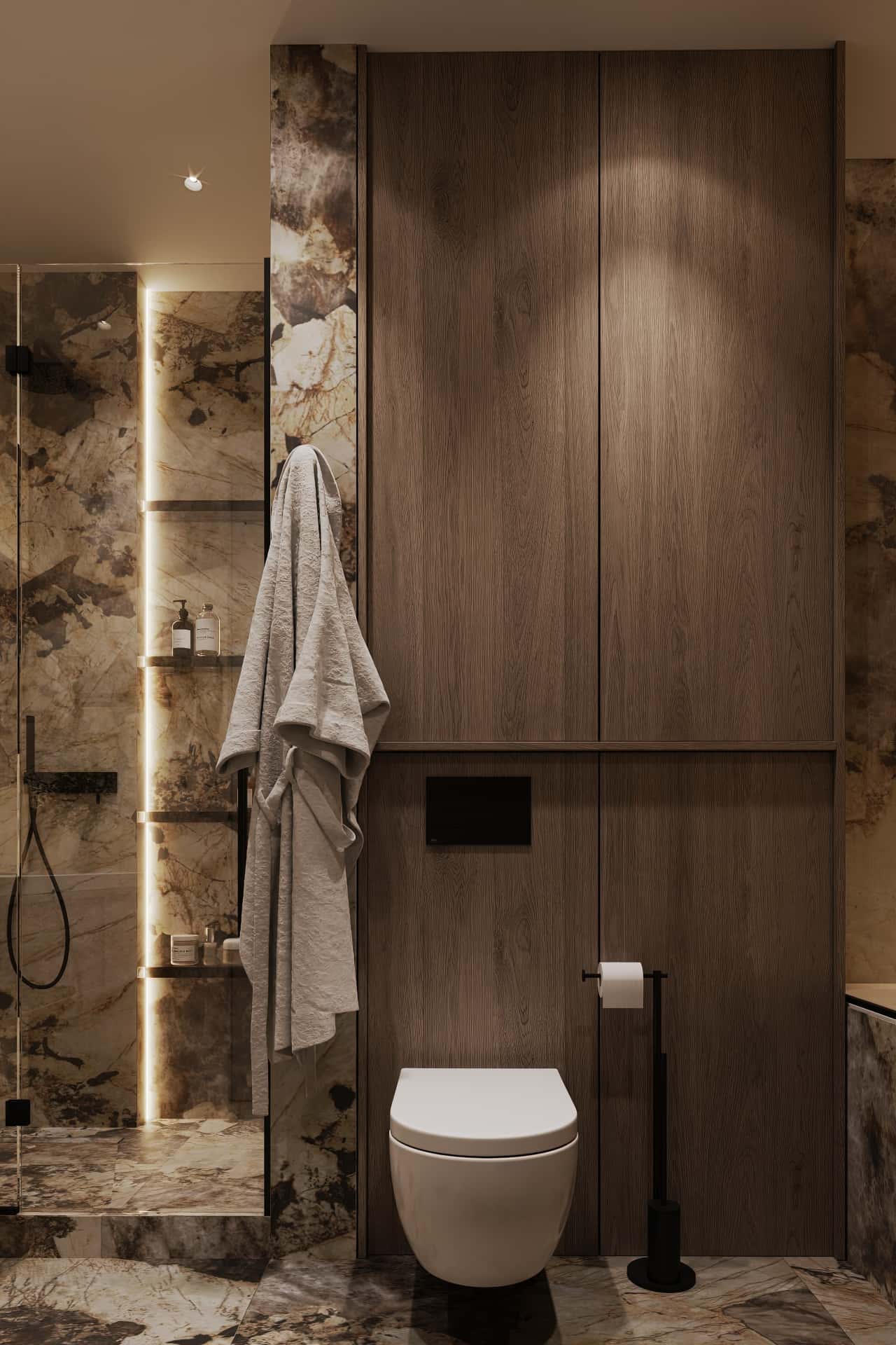 Дизайн и ремонт квартиры в ЖК Зорге 9 — Гармония перемен, 66 м2. Ванная, фото 9