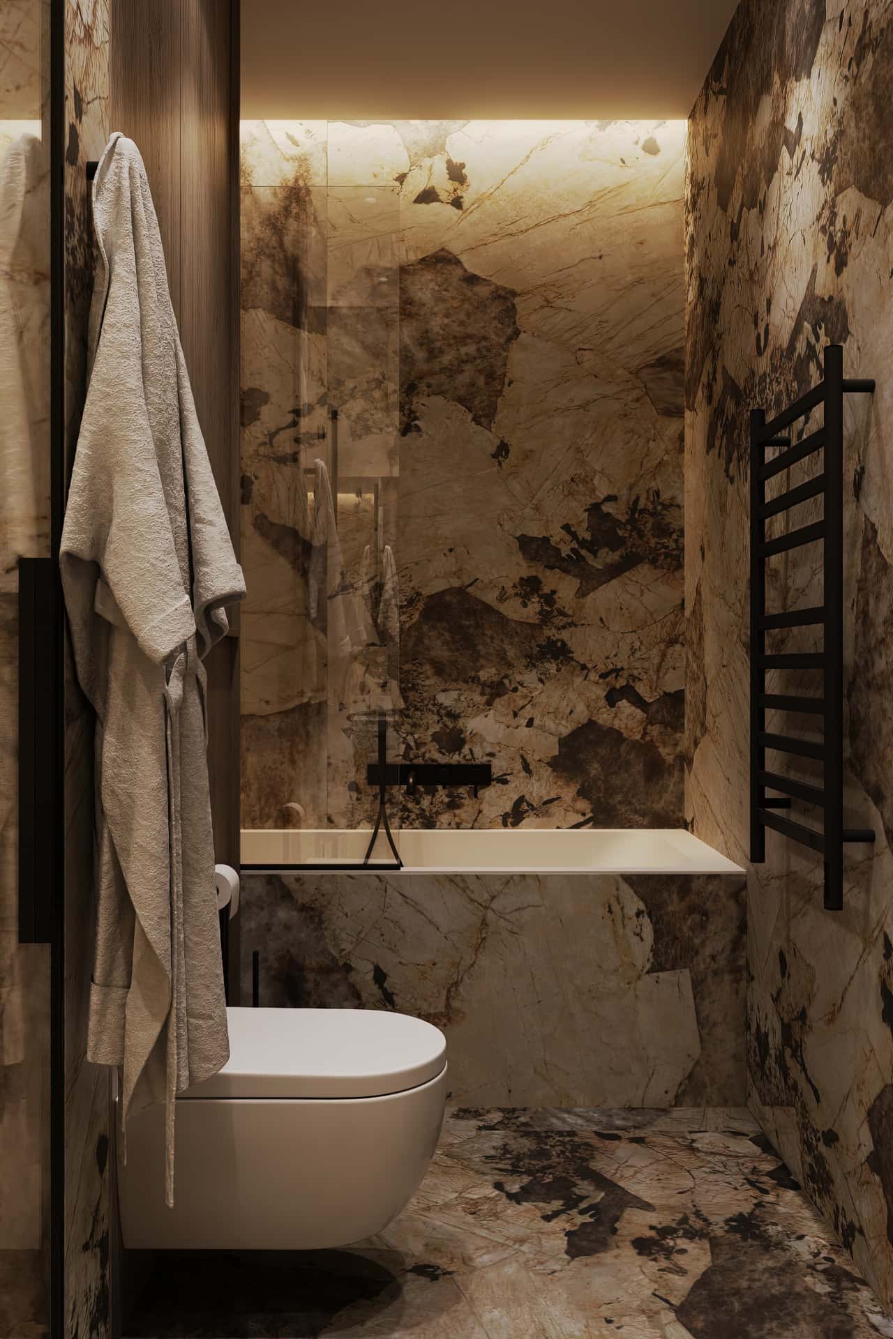 Дизайн и ремонт квартиры в ЖК Зорге 9 — Гармония перемен, 66 м2. Ванная, фото 10