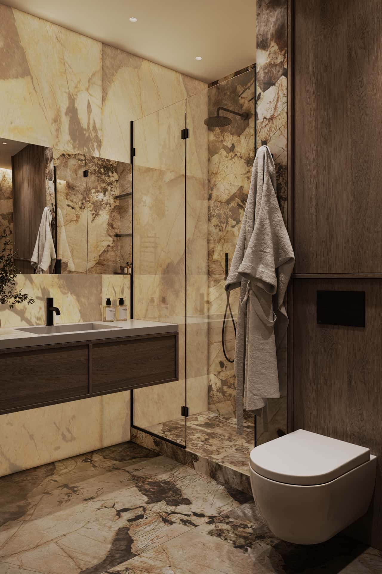 Дизайн и ремонт квартиры в ЖК Зорге 9 — Гармония перемен, 66 м2. Ванная, фото 7