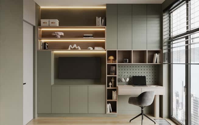 Дизайн и ремонт квартиры в ЖК Зорге 9 в стиле минимализм. Детская