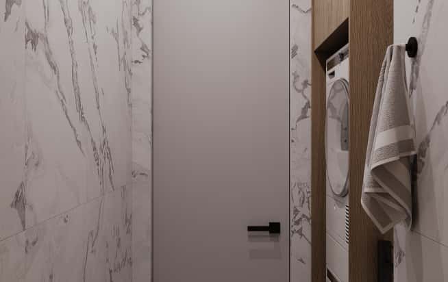 Дизайн и ремонт квартиры в ЖК Зорге 9 в стиле минимализм. Гостевой санузел, фото 2