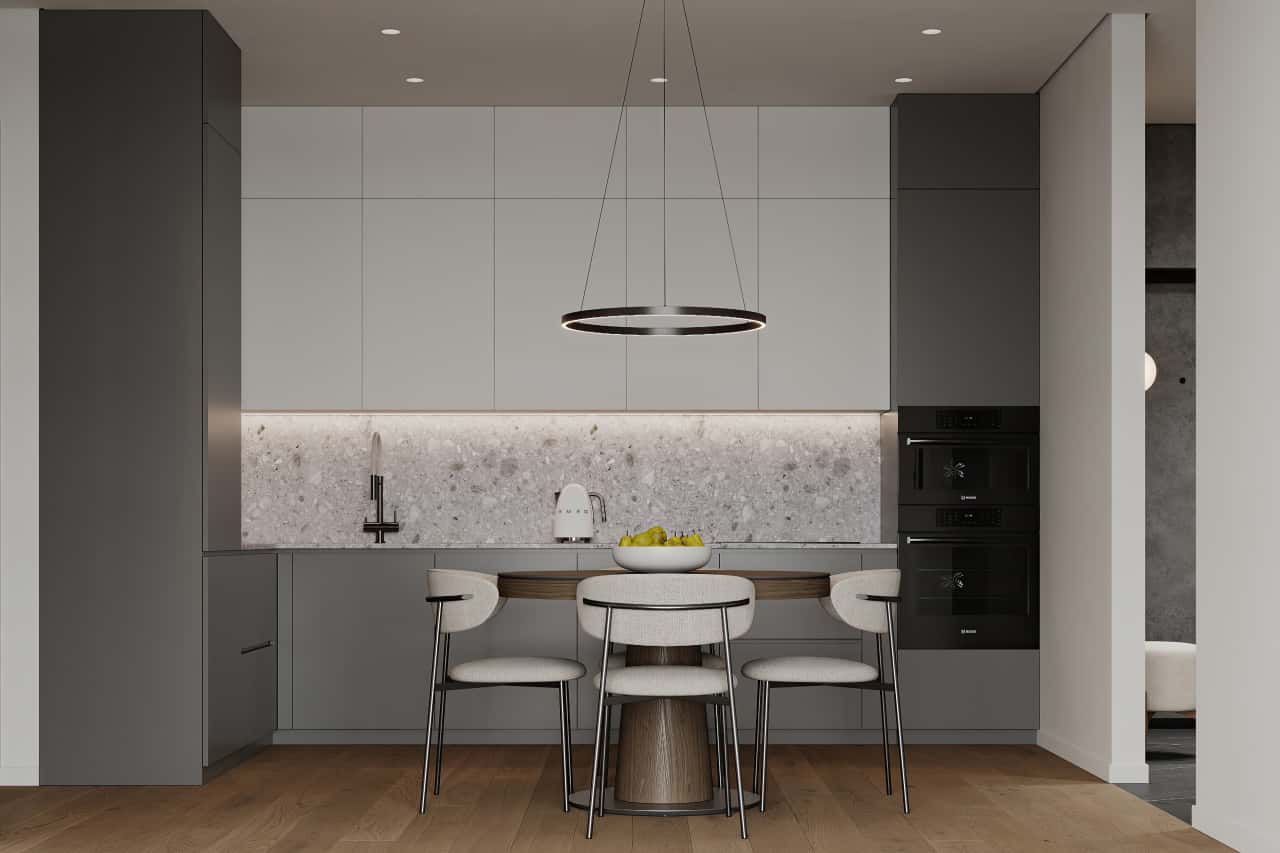 Кухня в оттенках серого