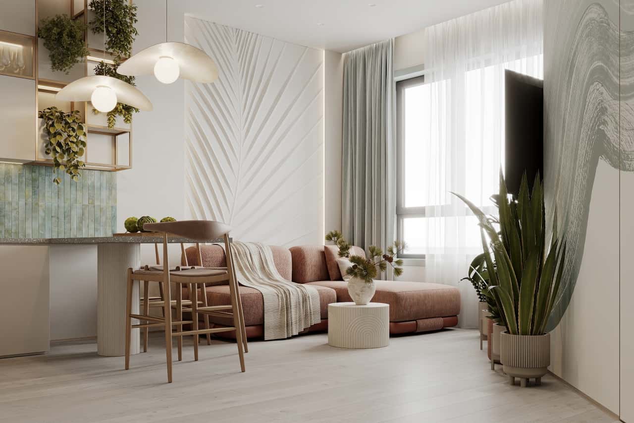 Озеленение кухни-гостиной