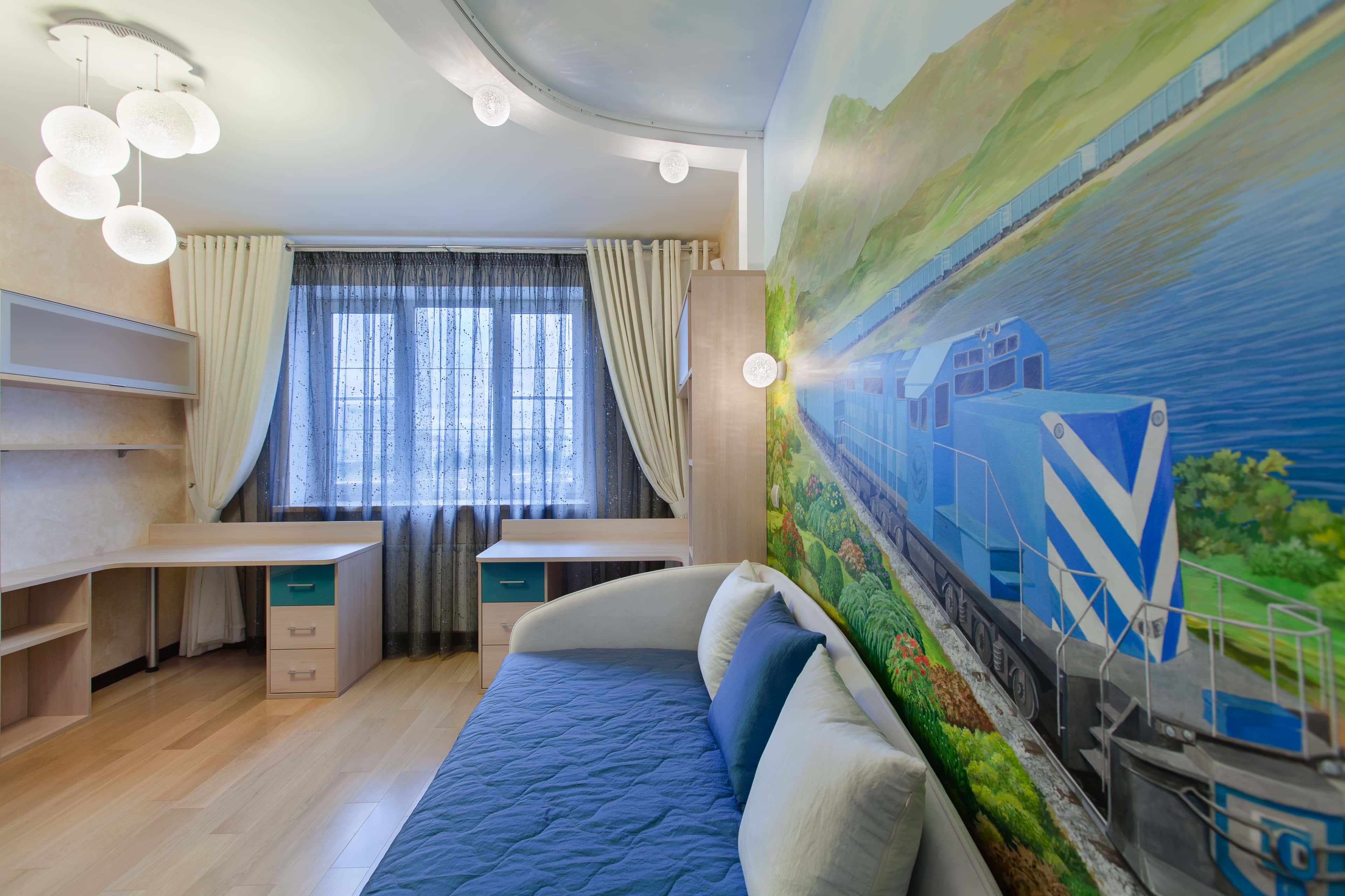 Оформление интерьера детской. Фото № 41715.