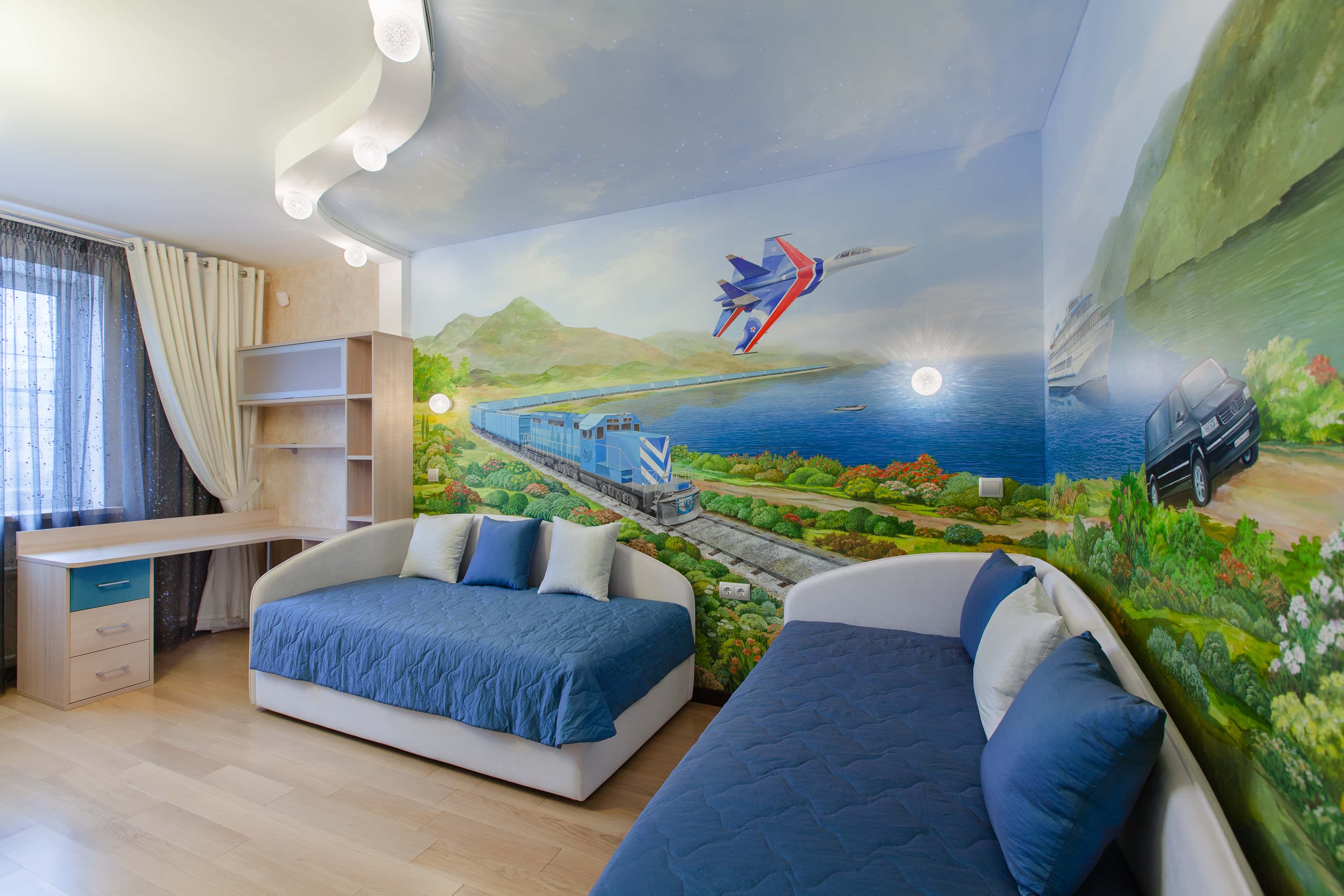 Оформление интерьера детской. Фото № 41714.