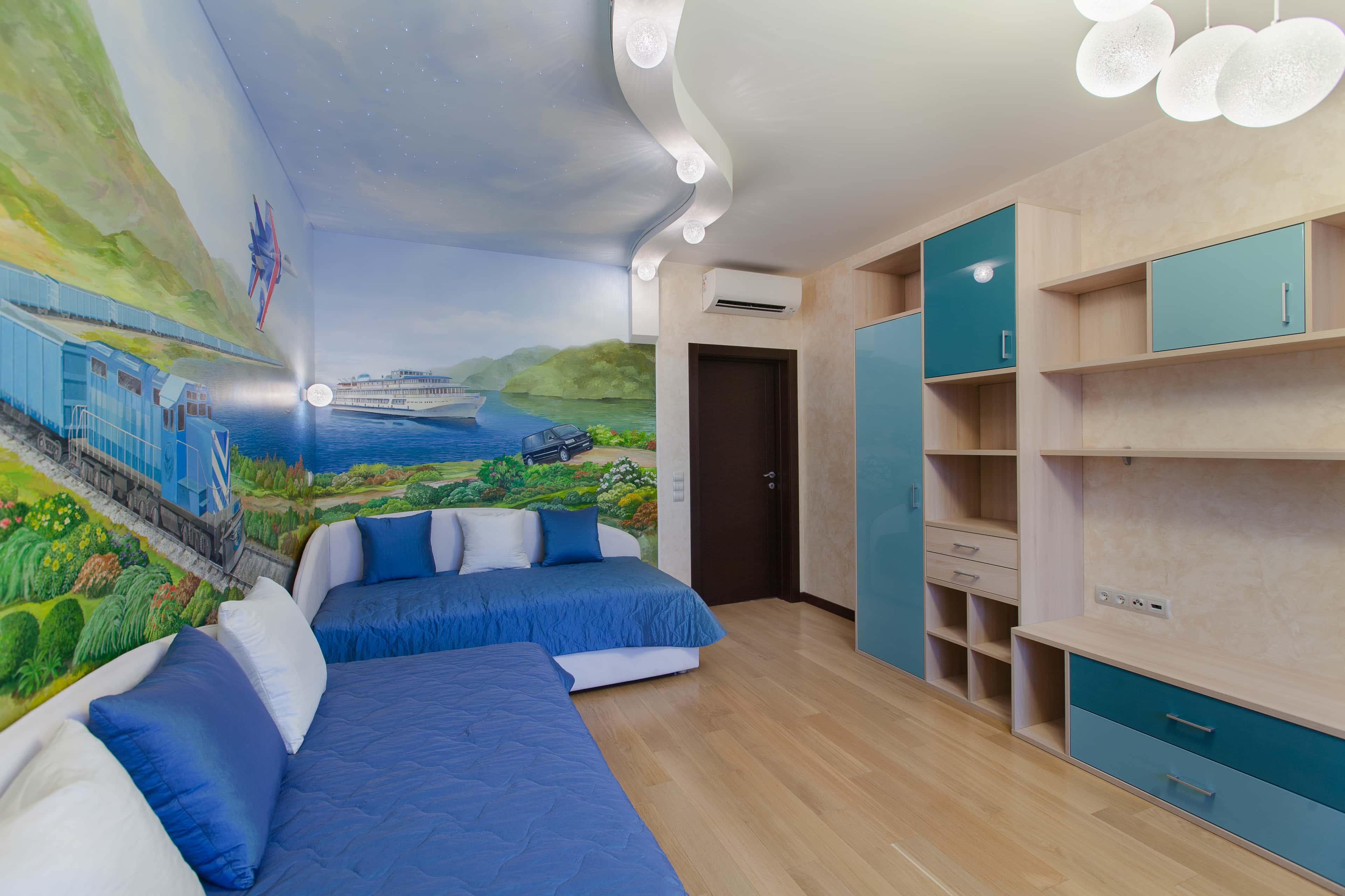 Оформление интерьера детской. Фото № 41716.