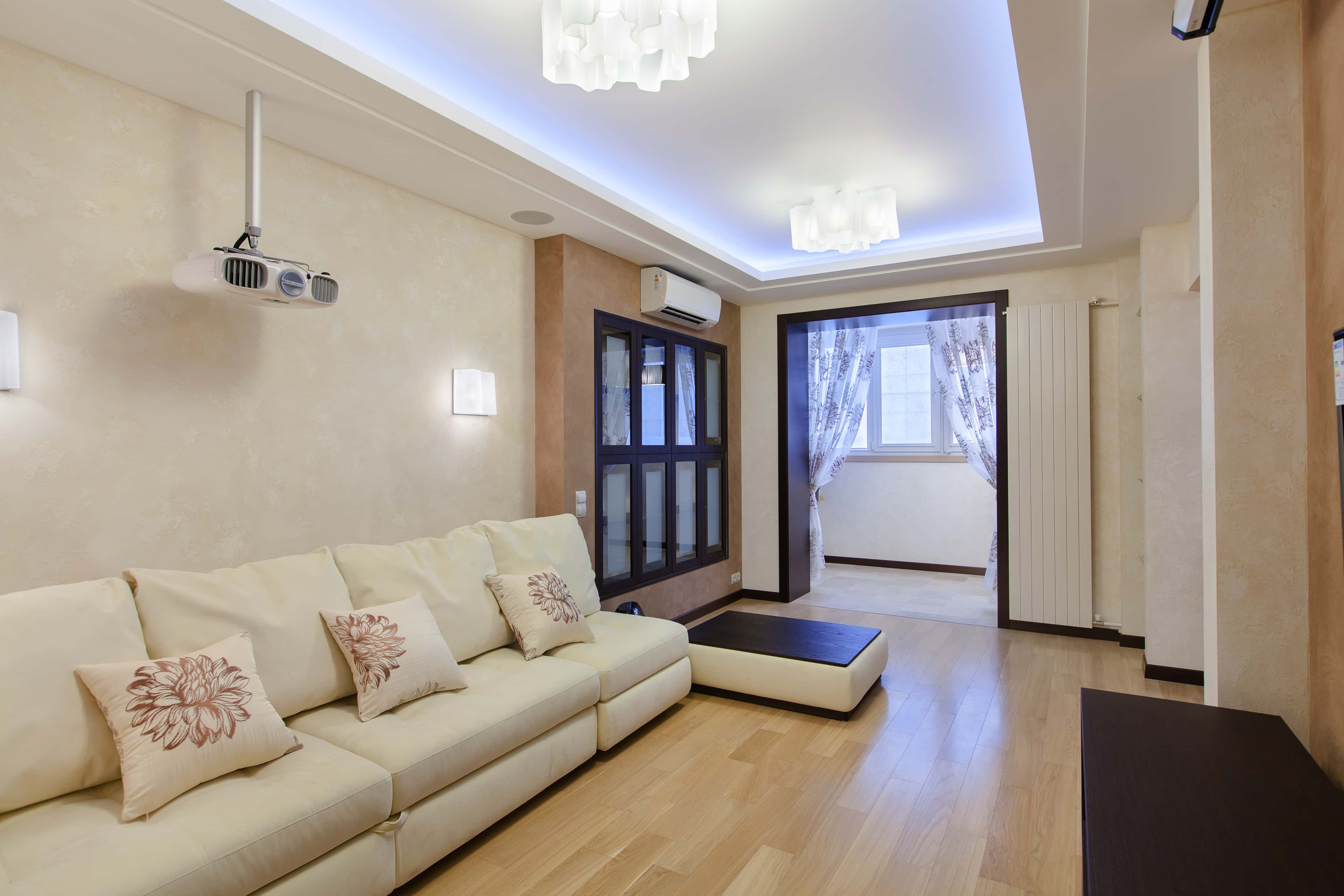 Оформление интерьера гостиной. Фото № 41738.