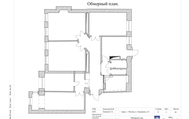 Обмерный план