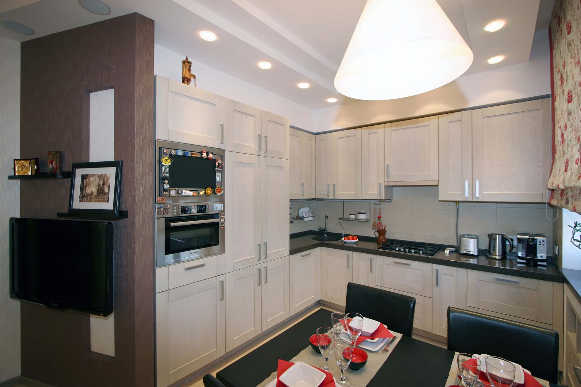 Квартира на ул. Куусинена, 78 м2. Гостиная-кухня, фото 10