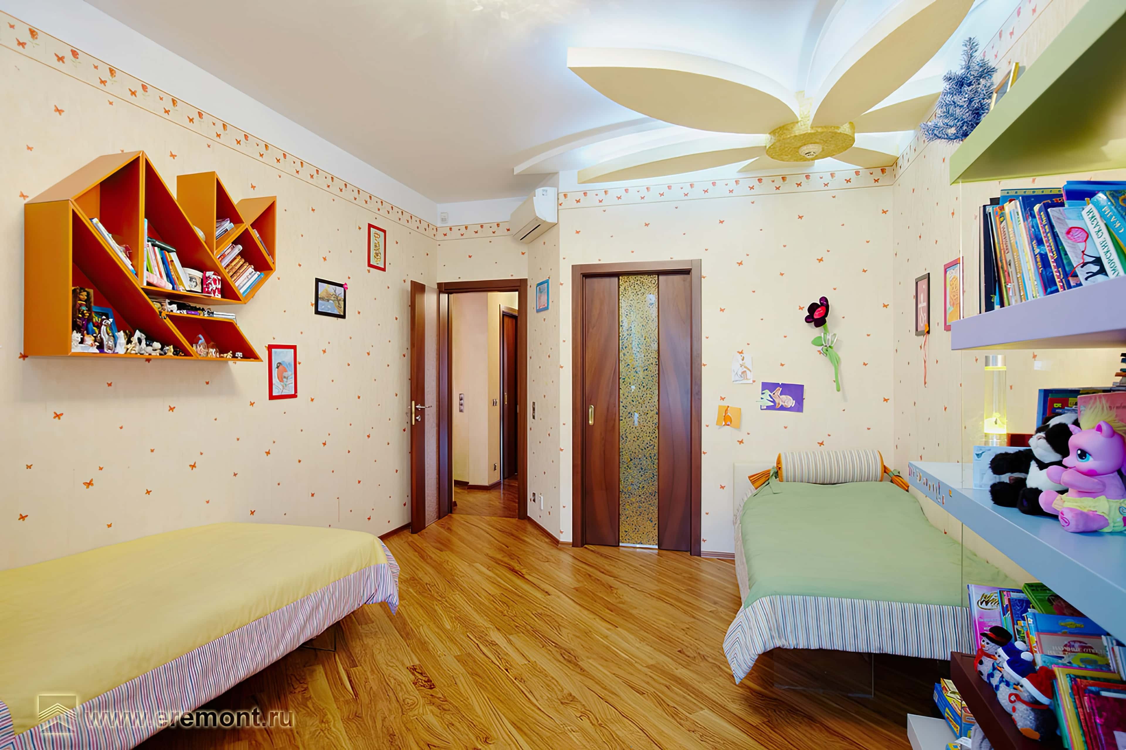 Оформление интерьера детской. Фото № 31599.