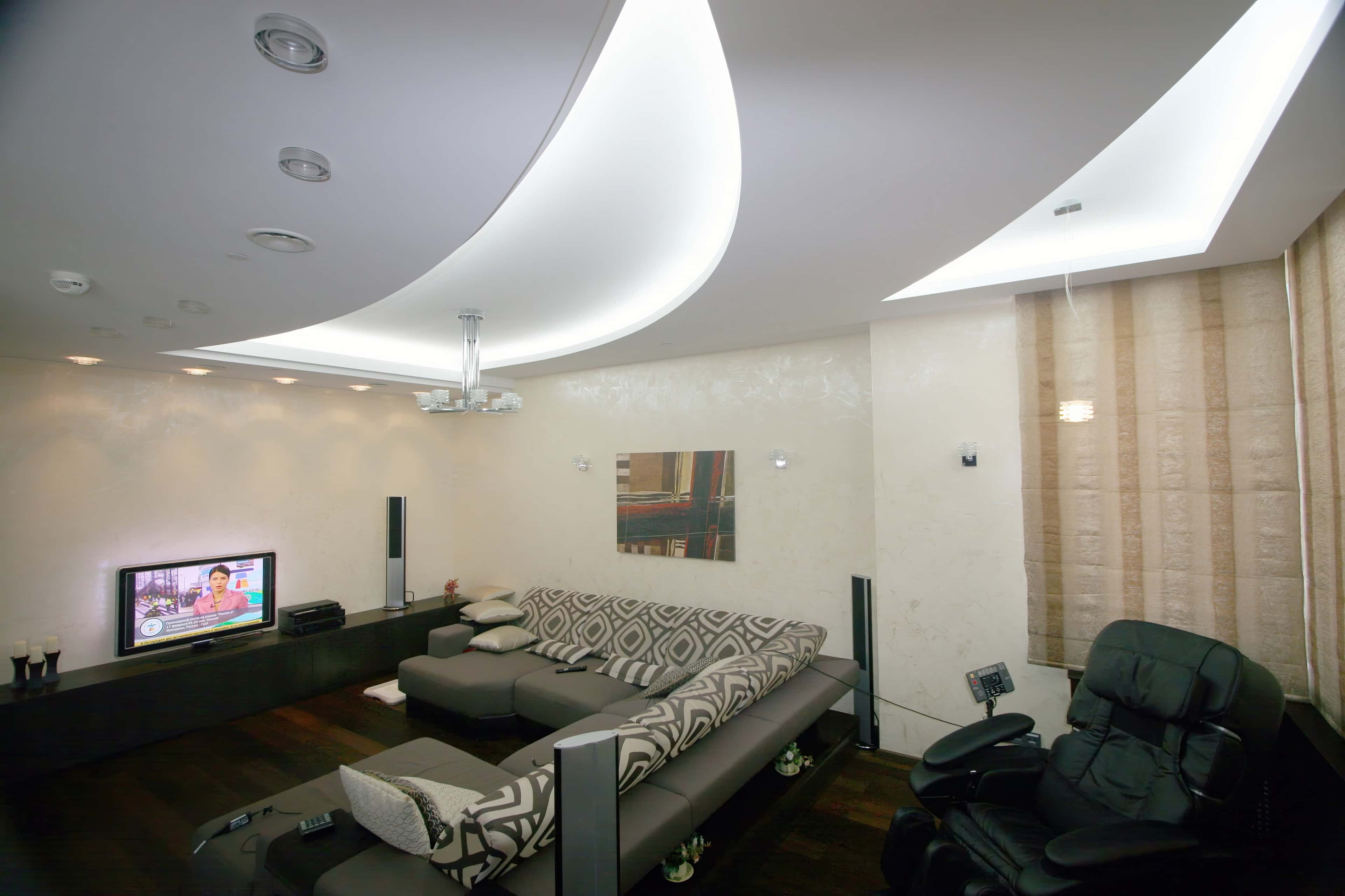 Оформление интерьера гостиной. Фото № 31448.