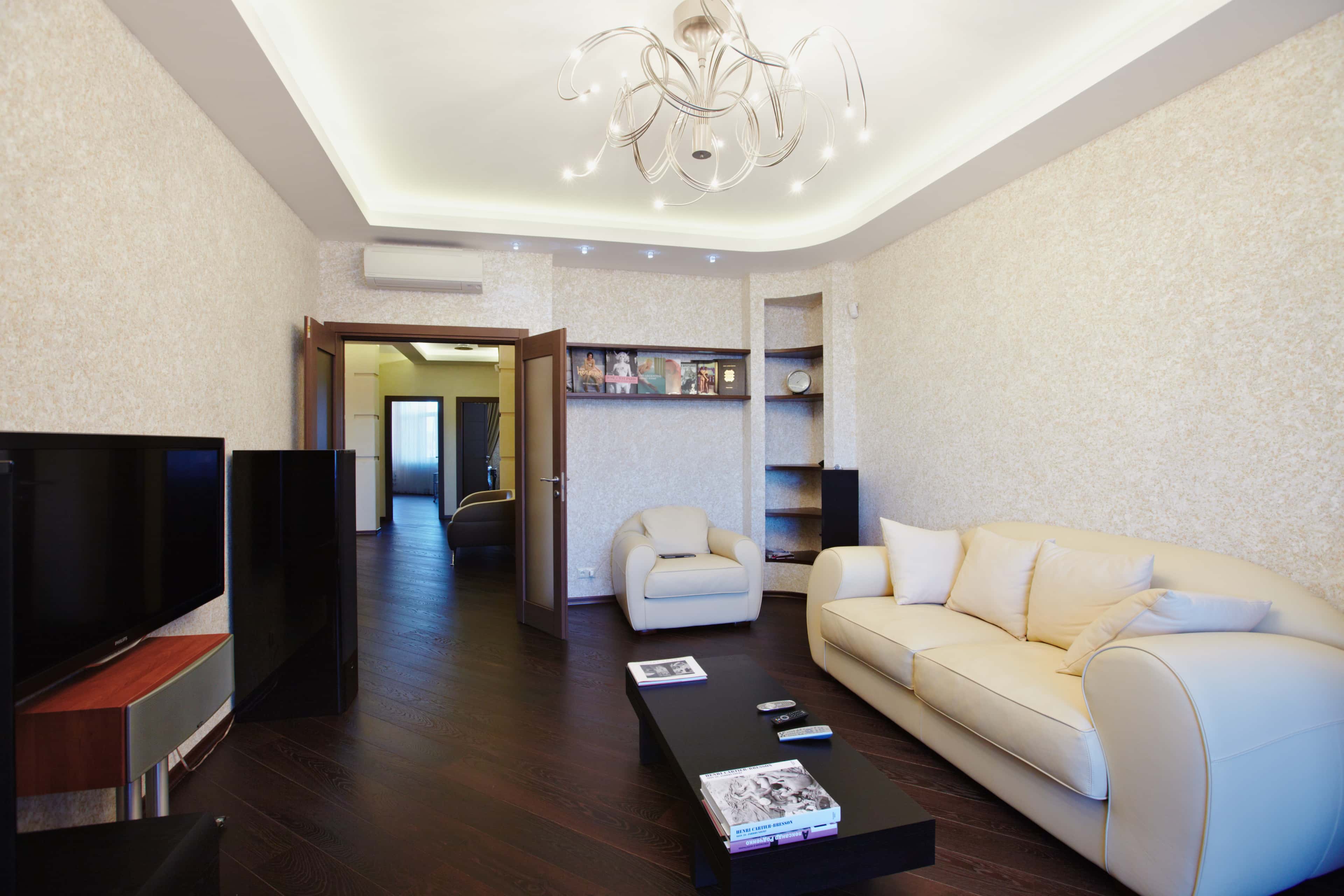 Оформление интерьера гостиной. Фото № 33788.