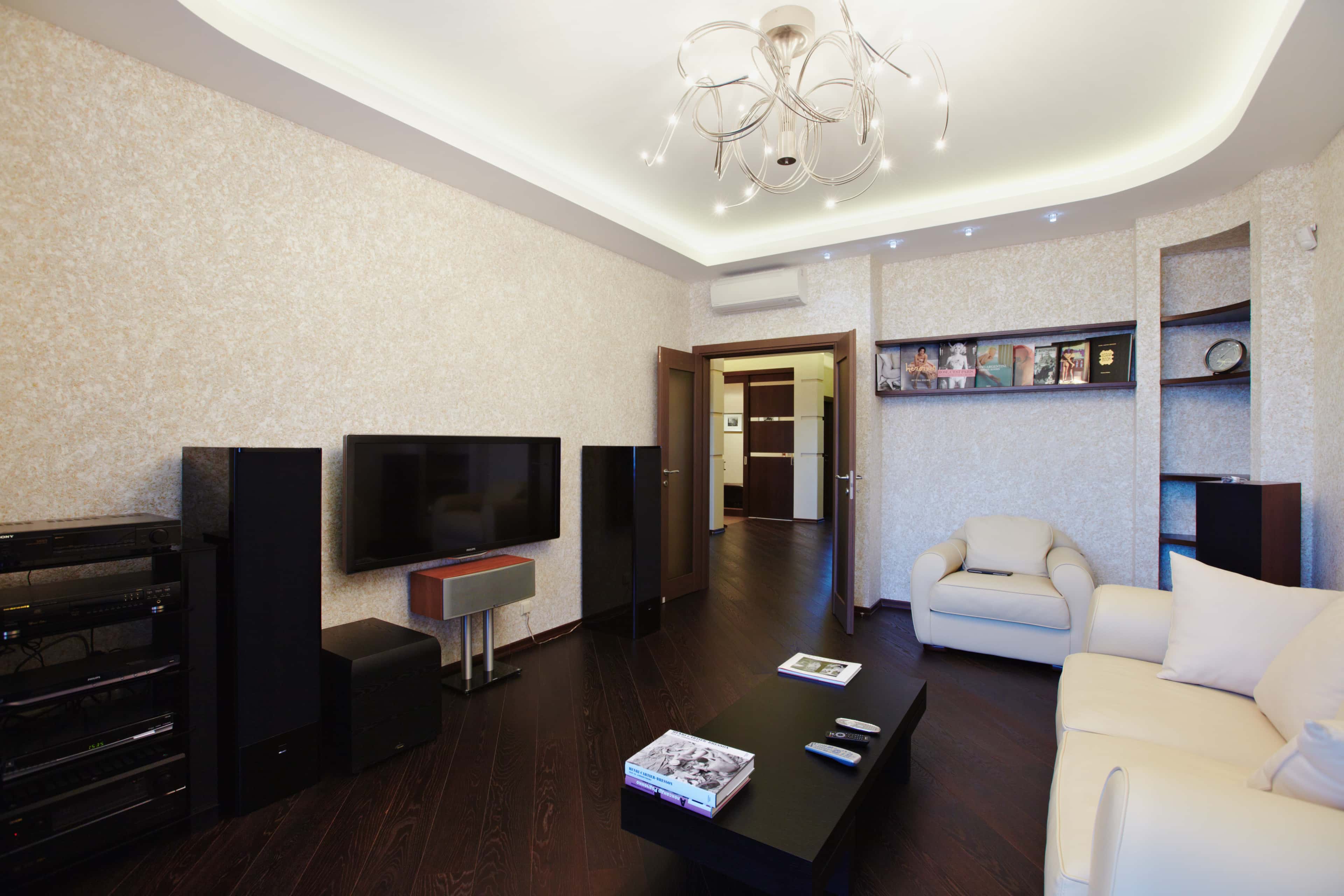 Оформление интерьера гостиной. Фото № 33787.