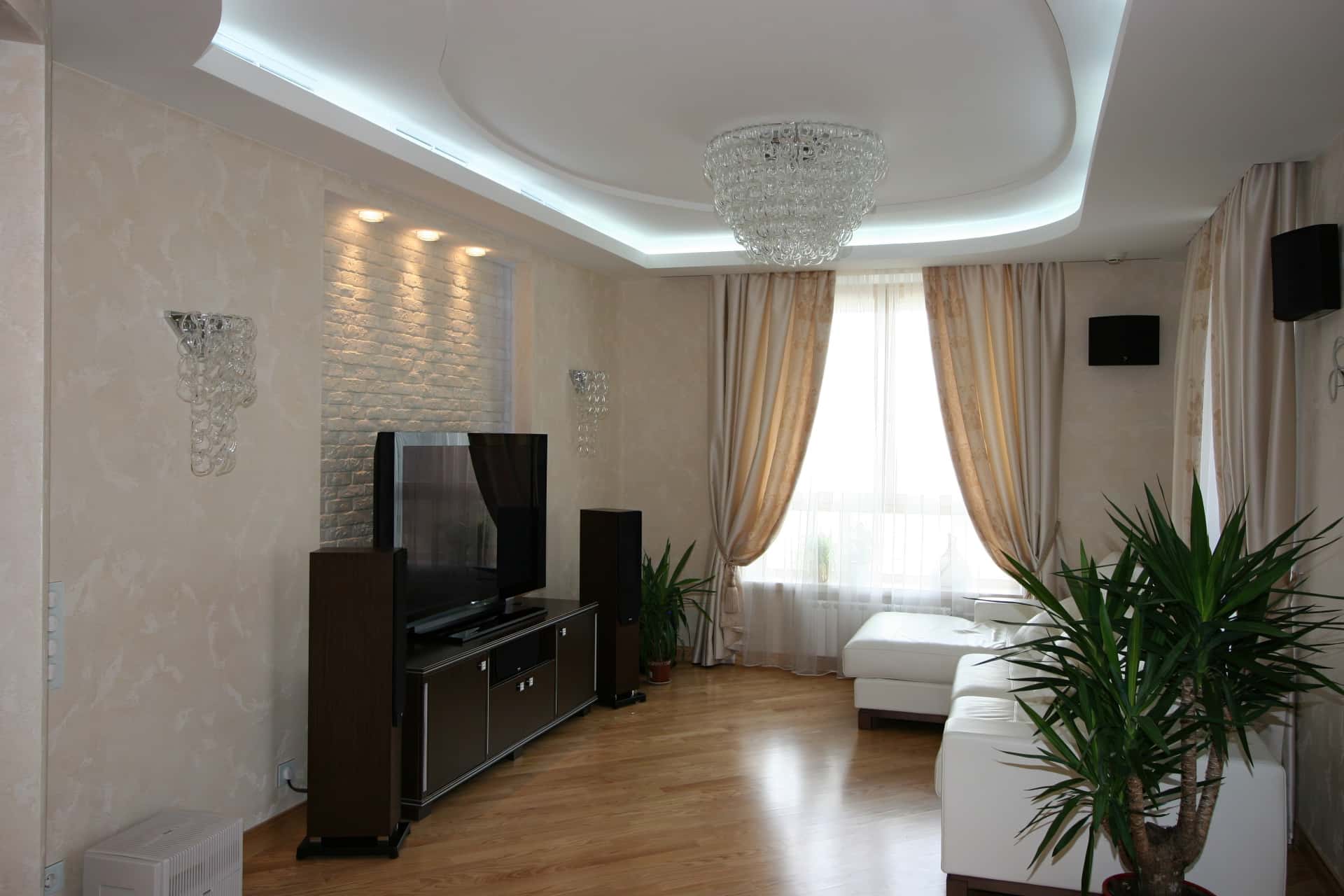 Ремонт квартиры в комплексе Wellton Park, 124 м2. Гостиная-кухня, фото 5