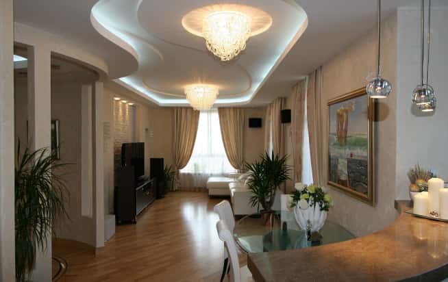 Ремонт квартиры в комплексе Wellton Park в стиле современный. Гостиная-кухня, фото 2