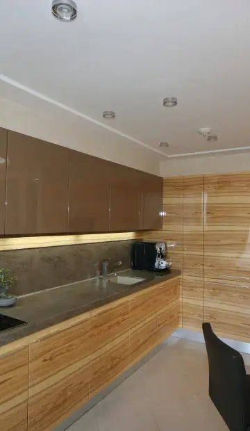 Ремонт квартиры в комплексе Wellton Park в стиле современный. Гостиная-кухня, фото 3