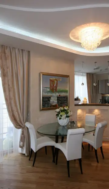 Ремонт квартиры в комплексе Wellton Park в стиле современный. Гостиная-кухня, фото 4