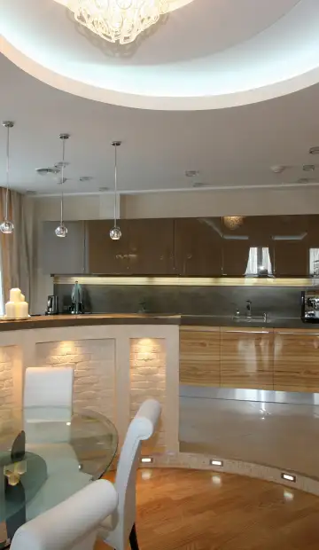 Ремонт квартиры в комплексе Wellton Park в стиле современный. Гостиная-кухня
