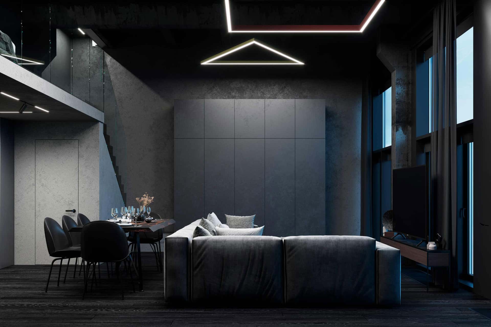 Дизайны интерьеров квартир в цвете Pantone. 2020 Синий, фото 24