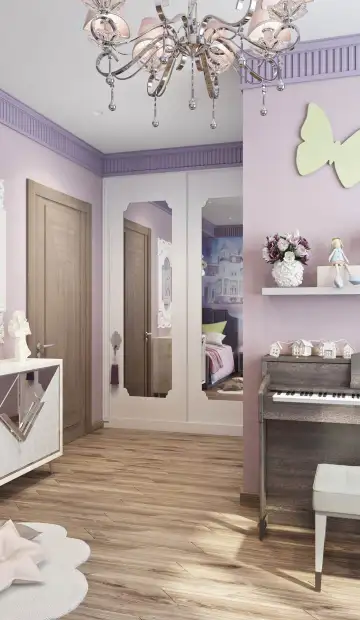 Дизайны интерьеров квартир в цвете Pantone. 2022 Very Peri