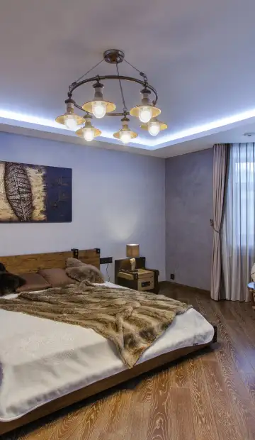 Посёлок на Новой Риге в стиле модерн. Этаж 1: Гостевая спальня, фото 4