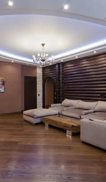 Посёлок на Новой Риге в стиле модерн. Этаж 1: Гостиная, фото 2
