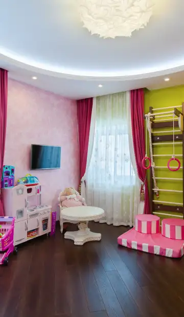 Посёлок на Новой Риге в стиле модерн. Этаж 2: Игровая, фото 1