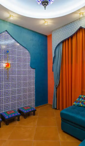 Посёлок на Новой Риге в стиле модерн. Здание бассейна: Комната отдыха, фото 2