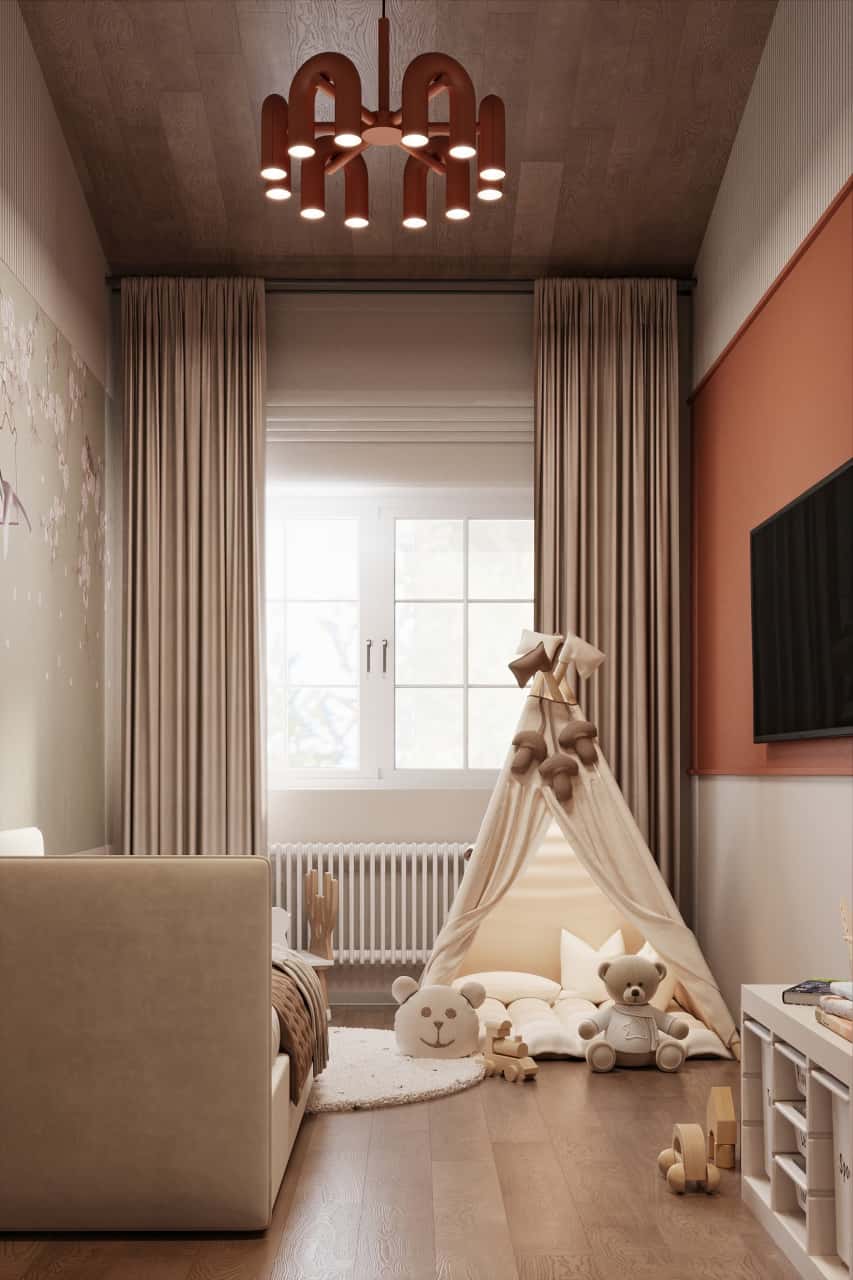 Детская с терракотовыми акцентами