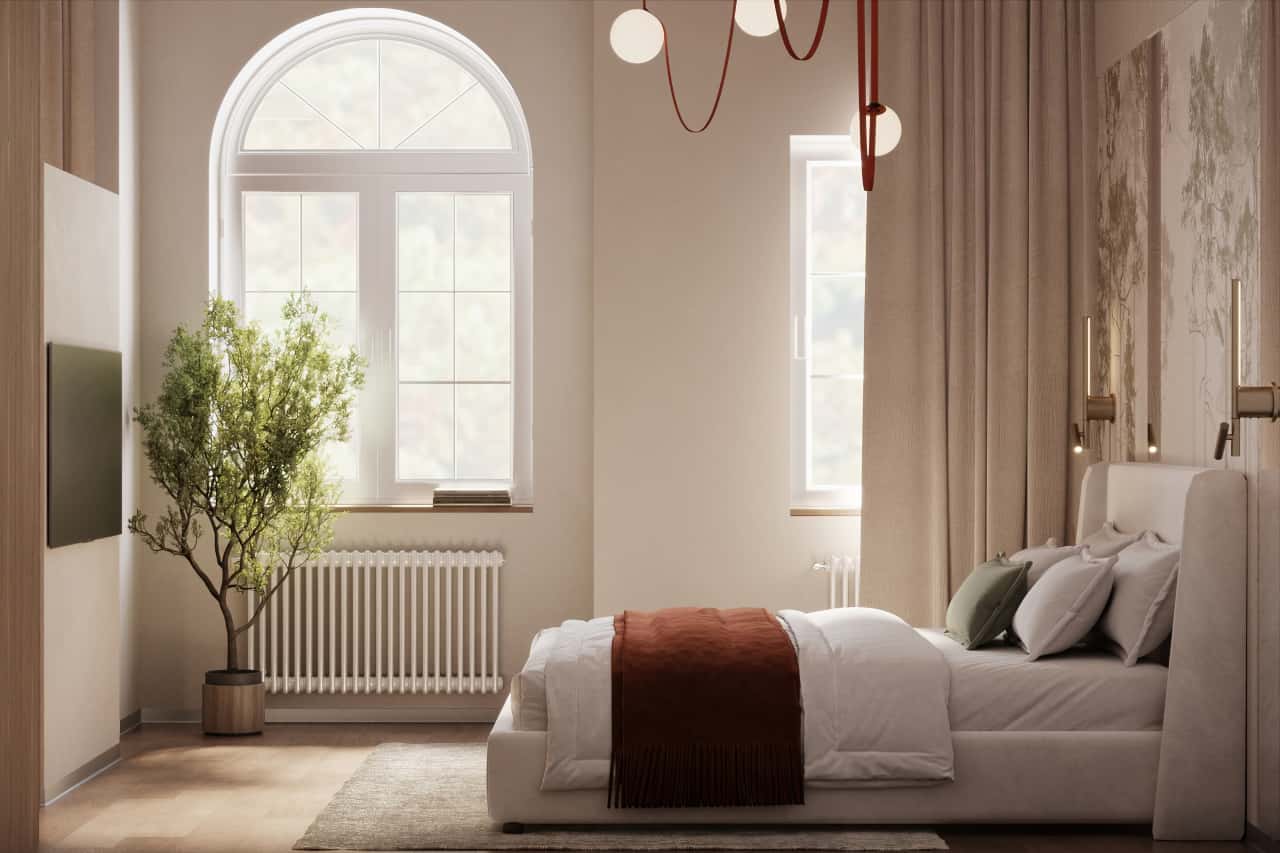 Изящное дерево в спальне