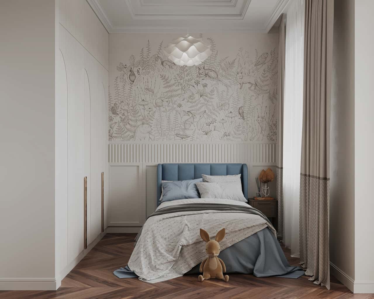 Фреска на стене в детской