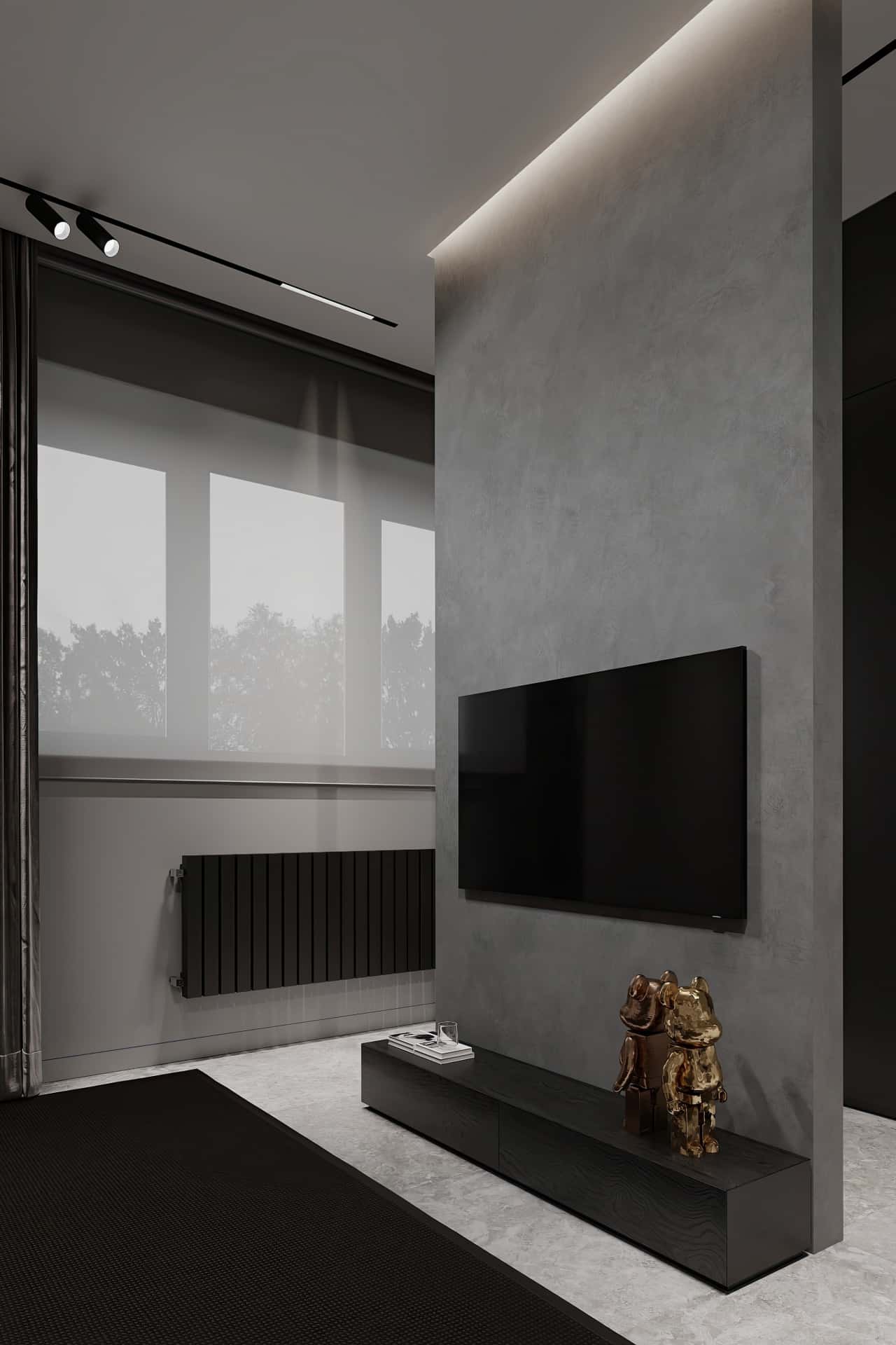 Дизайн и ремонт квартиры в КП Бристоль — Изысканный монохром, 164 м2. 1 этаж Гостевая, фото 7