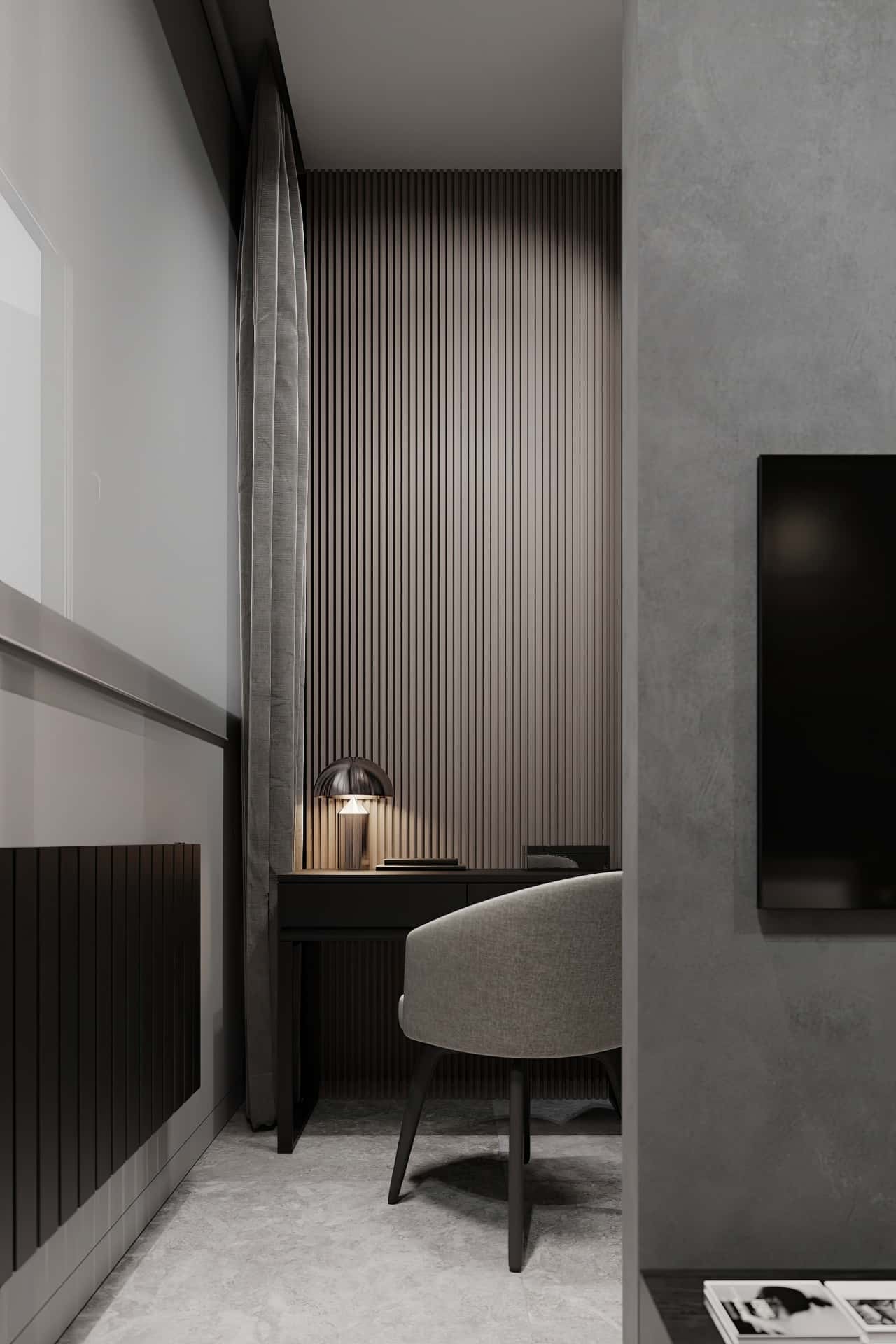 Дизайн и ремонт квартиры в КП Бристоль — Изысканный монохром, 164 м2. 1 этаж Гостевая, фото 8