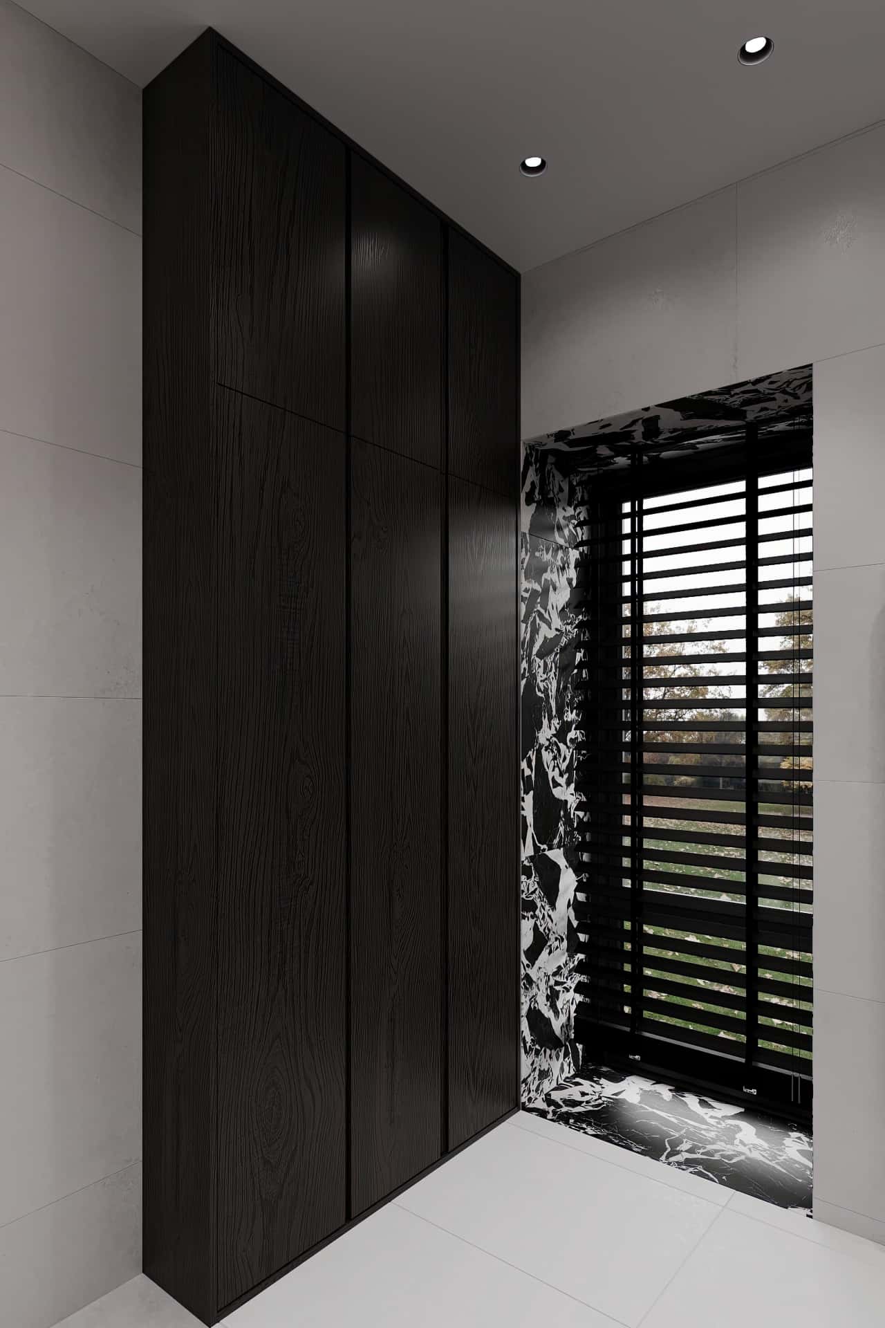 Дизайн и ремонт квартиры в КП Бристоль — Изысканный монохром, 164 м2. 2 этаж Душевая, фото 5