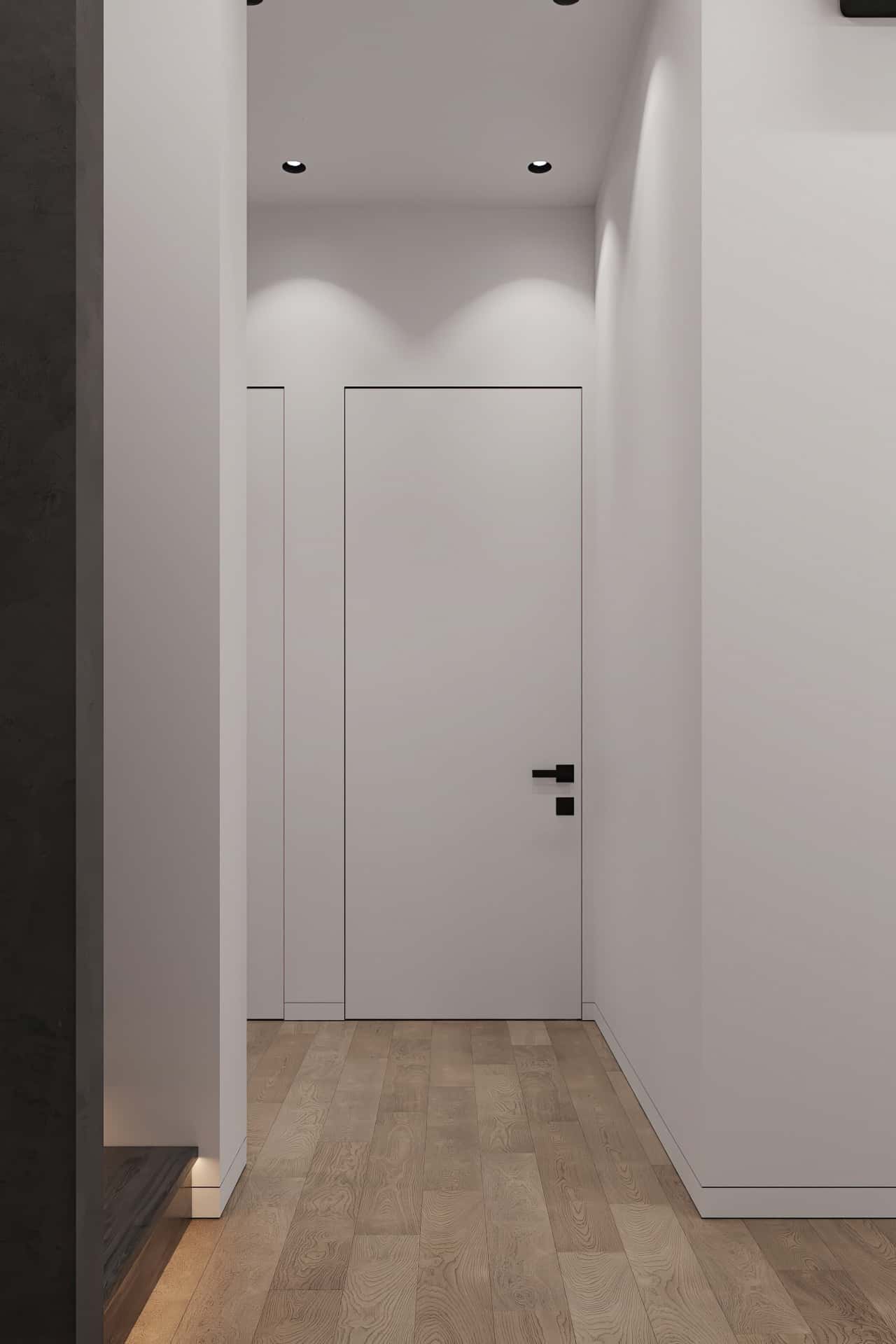 Дизайн и ремонт квартиры в КП Бристоль — Изысканный монохром, 164 м2. 2 этаж Коридор, фото 5