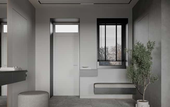 Дизайн и ремонт квартиры в КП Бристоль в стиле современная классика. 1 этаж Прихожая