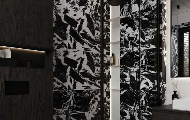 Дизайн и ремонт квартиры в КП Бристоль в стиле современная классика. 2 этаж Душевая, фото 3