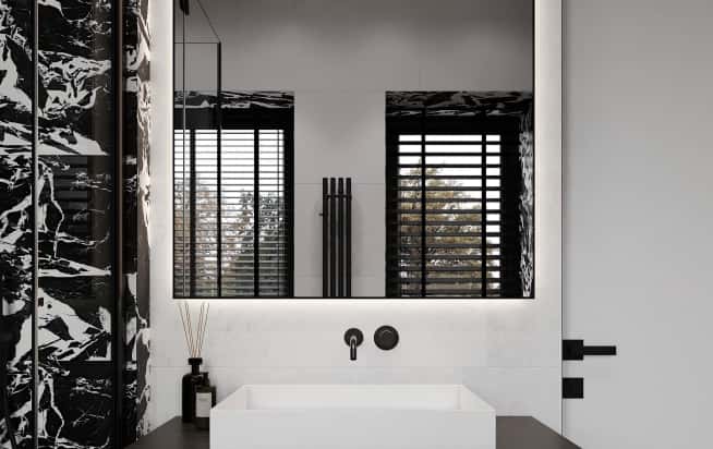 Дизайн и ремонт квартиры в КП Бристоль в стиле современная классика. 2 этаж Душевая