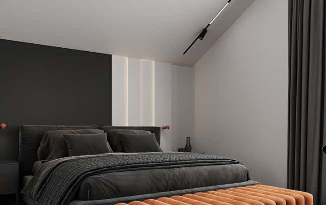 Дизайн и ремонт квартиры в КП Бристоль в стиле современная классика. 2 этаж Спальня, фото 3