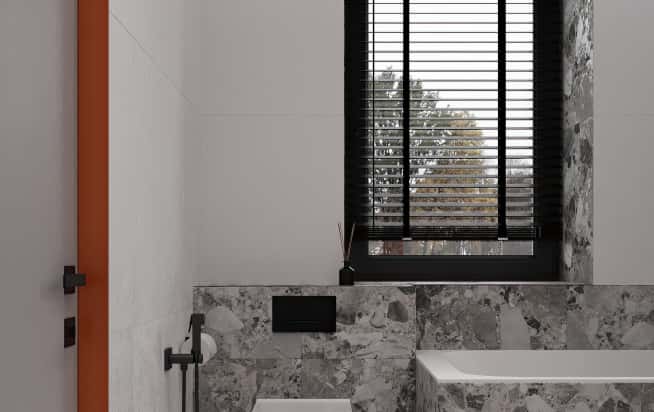 Дизайн и ремонт квартиры в КП Бристоль в стиле современная классика. 2 этаж Ванная, фото 1