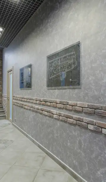 Дизайн и ремонт офиса «Вира-АртСтрой» в стиле эклектика. Коридор