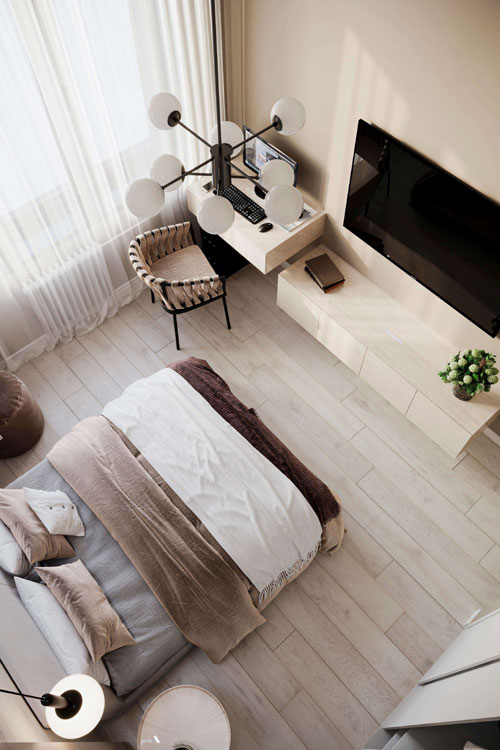 Дизайн интерьера современной спальни: идеи и тренды. Фото 010